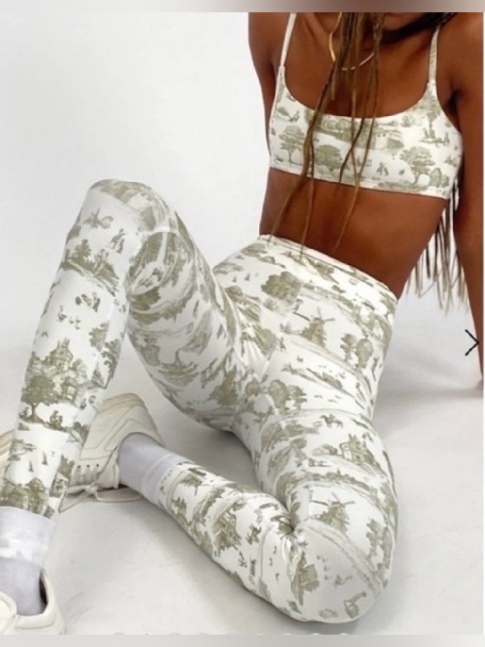 WeWoreWhat vintage toile high waisted leggings size XS